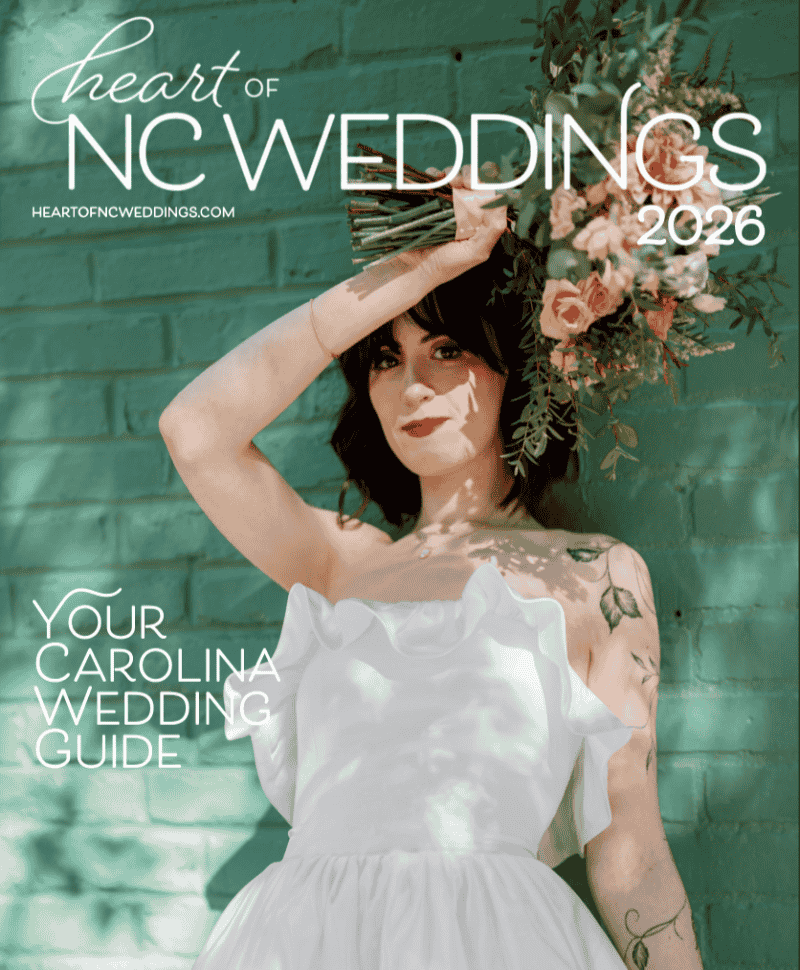 Heart of NC Weddings 2026 magazine cover